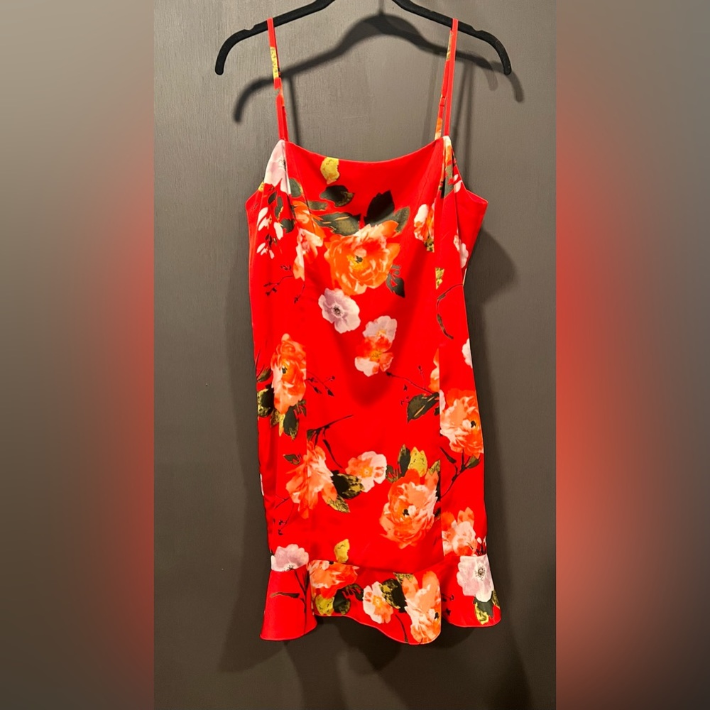 Guess Red Floral Dress